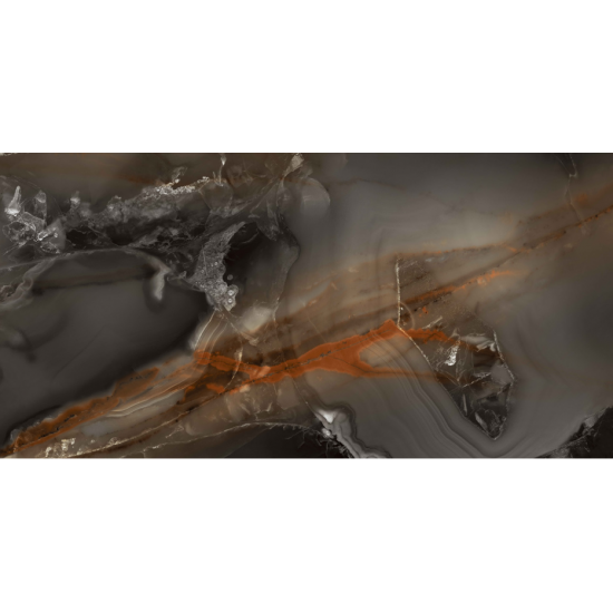 Πλακάκι Black Onyx Full Lappato 60Χ120 Μαύρο Γυαλιστερό